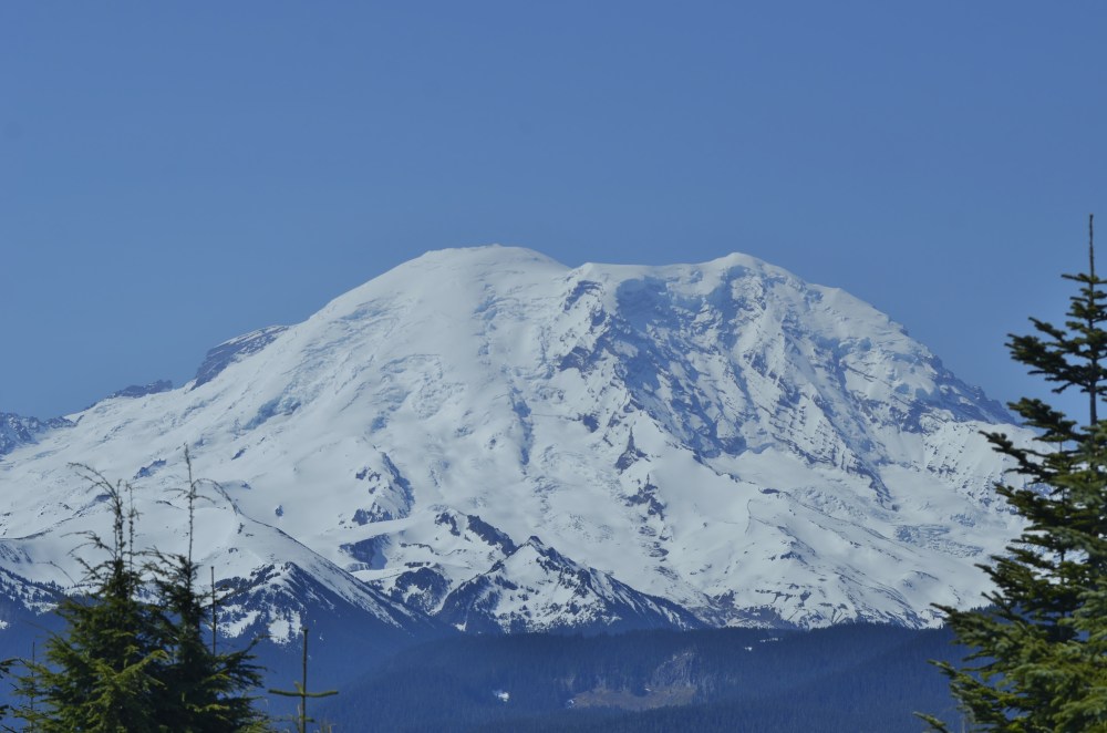 Mount Rainier looks different from this part of the state, as you are seeing the north face of the mountain. Not the same view you get from Seattle or Tacoma. (Photo by Craig Craker)