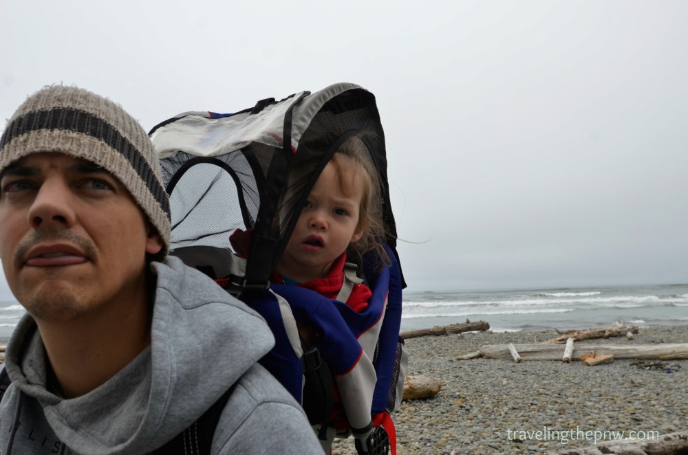 Craig and Catarina in awe of Ruby Beach. Or tired. Or cold. Hard to say, really.