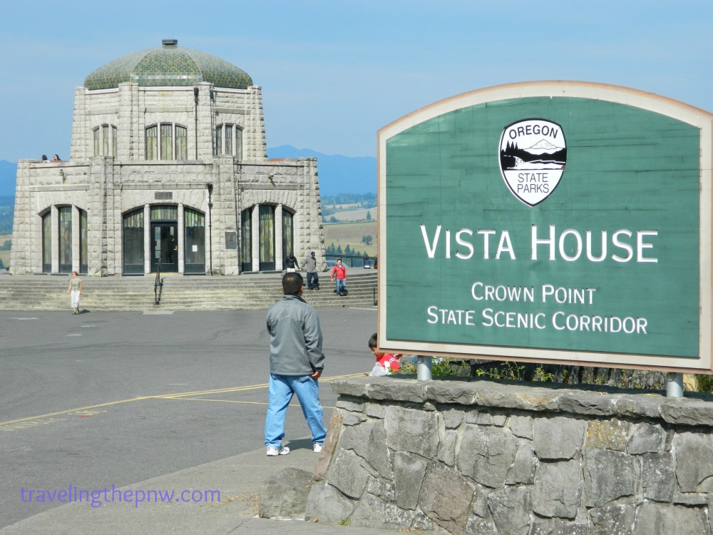 The Vista House is in the vicinity of Multnomah Falls, which is one of the most famous falls in the country.