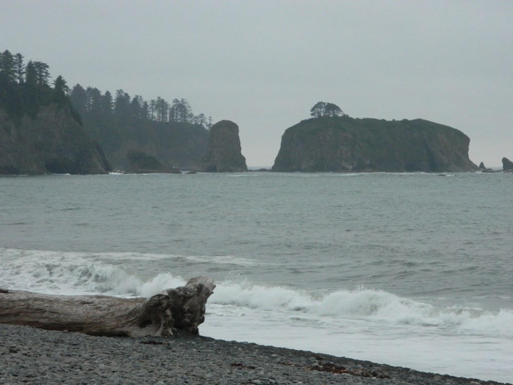 Rialto Beach has plenty of sea stacks just off the coast, offering a look back at wilder times.