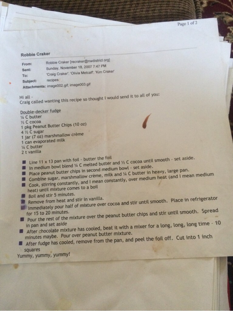 The original recipe, which Craig failed to properly make recently. 