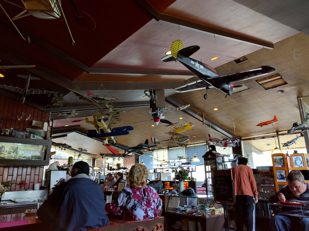 No trip to the Museum of Flight is complete without a visit to Randy's Restaurant for some old fashioned diner food. Come for the food and coffee, stay for the model airplanes hanging from the ceiling. 