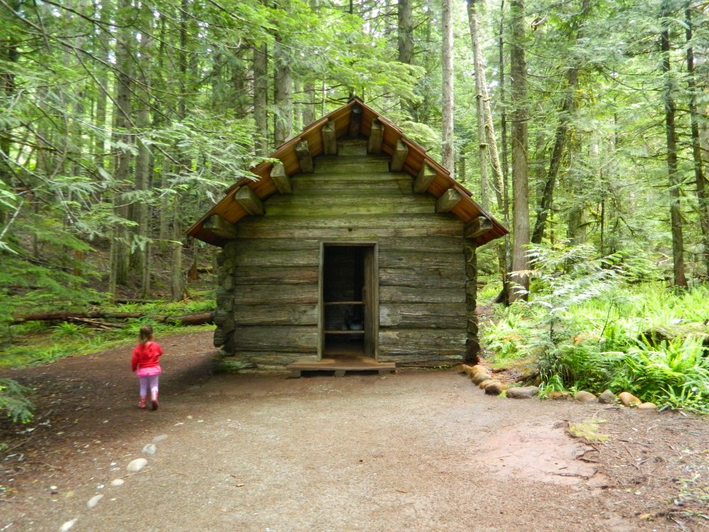 The Longmire Cabin is the oldest structure in Mt. Rainier National Park and was built in 1888.