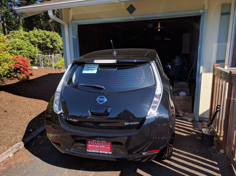 The Leaf has a surprising amount of room thanks to its hatchback, folding back seats and a battery that is under the car which saves room in the cabin.